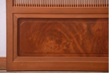 アンティーク　高級品!腰板欅材の木味障子格子戸2枚セット