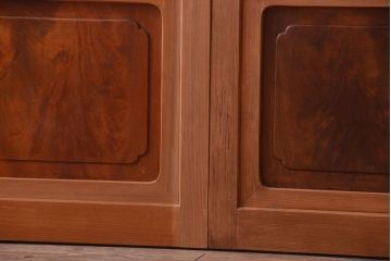 アンティーク　高級品!腰板欅材の木味障子格子戸2枚セット