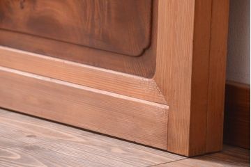 アンティーク　高級品!腰板欅材の木味障子格子戸2枚セット