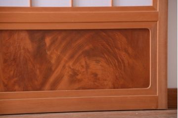 アンティーク　高級品!腰板欅材の木味障子格子戸2枚セット