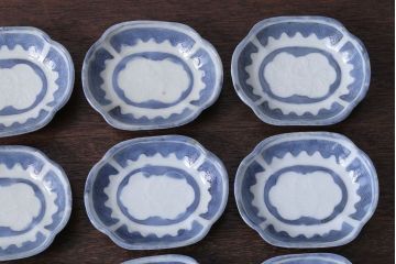 アンティーク雑貨　和製アンティーク　陽刻　梅の図　小皿9枚セット