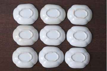 アンティーク雑貨　和製アンティーク　陽刻　梅の図　小皿9枚セット