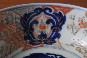 アンティーク雑貨　アンティーク　江戸〜明治期　色絵染付　三つ重ね鉢(お皿)