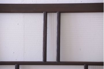 古民具・骨董　モールガラス入り!モダンなアンティークガラス戸4枚セット