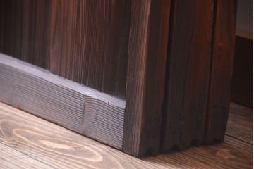 古民具・骨董　モールガラス入り!モダンなアンティークガラス戸4枚セット