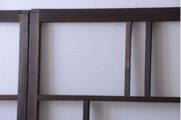 古民具・骨董　モールガラス入り!モダンなアンティークガラス戸4枚セット