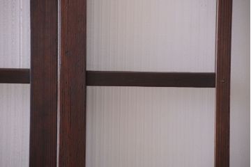 古民具・骨董　モールガラス入り!モダンなアンティークガラス戸4枚セット