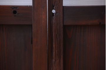 古民具・骨董　モールガラス入り!モダンなアンティークガラス戸4枚セット