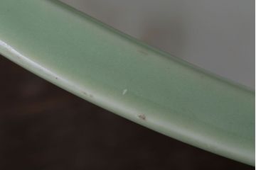 アンティーク雑貨　古民具・骨董　陽刻六角青磁植木鉢