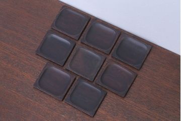 アンティーク雑貨　江戸期　元治元年　木製小皿　8枚セット(黒檀?)