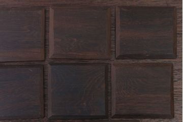 アンティーク雑貨　江戸期　元治元年　木製小皿　8枚セット(黒檀?)
