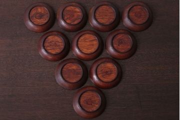 アンティーク雑貨　アンティーク　江戸期　元治二年!桐製小皿10枚セット
