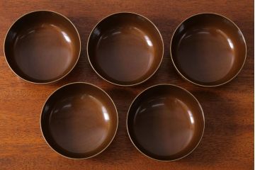 アンティーク雑貨　アンティーク　明治〜大正!沈金蒔絵木製お椀・皿など15点セット