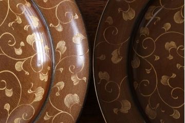 アンティーク雑貨　アンティーク　明治〜大正!沈金蒔絵木製お椀・皿など15点セット