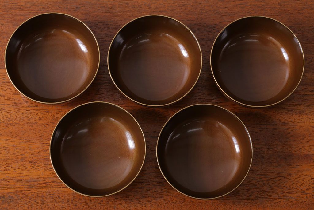 アンティーク雑貨　アンティーク　明治〜大正!沈金蒔絵木製お椀・皿など15点セット