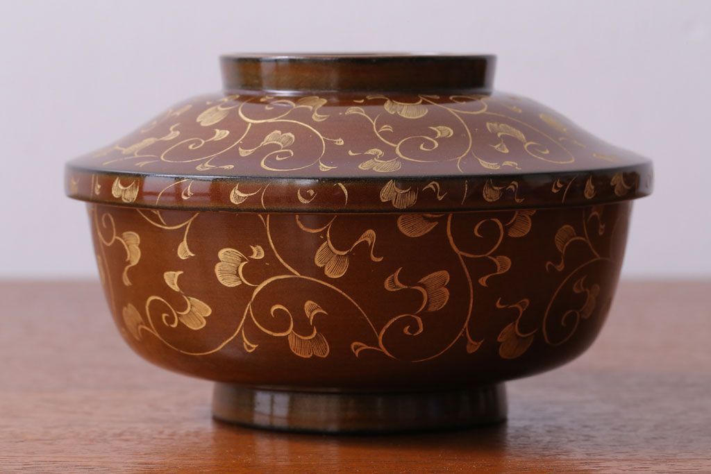 アンティーク雑貨　アンティーク　明治〜大正!沈金蒔絵木製お椀・皿など15点セット