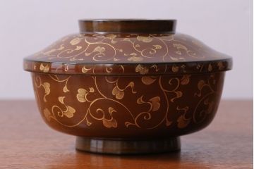 アンティーク雑貨　アンティーク　明治〜大正!沈金蒔絵木製お椀・皿など15点セット