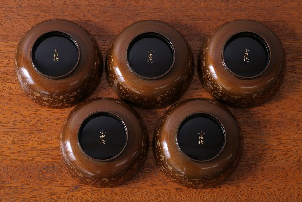 アンティーク雑貨　アンティーク　明治〜大正!沈金蒔絵木製お椀・皿など15点セット