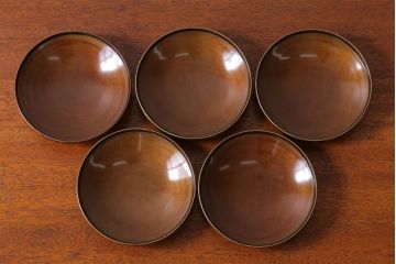 アンティーク雑貨　アンティーク　明治〜大正!沈金蒔絵木製お椀・皿など15点セット