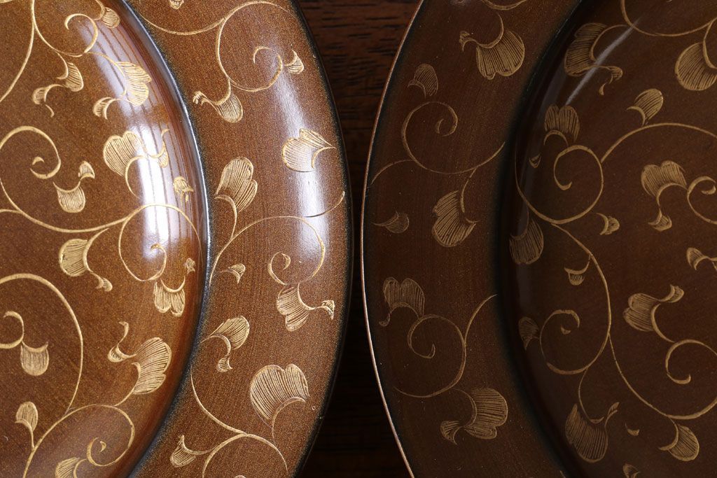 アンティーク雑貨　アンティーク　明治〜大正!沈金蒔絵木製お椀・皿など15点セット