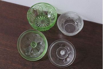 アンティーク雑貨　アンティーク　レトロなガラスのキャンディーポット2点セット