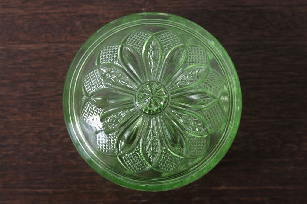 アンティーク雑貨　アンティーク　レトロなガラスのキャンディーポット2点セット