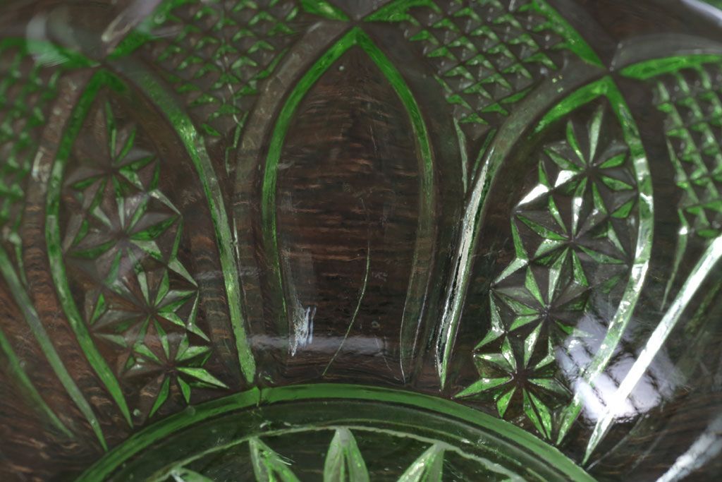 アンティーク雑貨　アンティーク　レトロなガラスのキャンディーポット2点セット