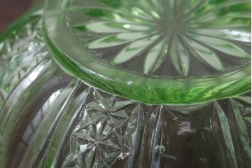 アンティーク雑貨　アンティーク　レトロなガラスのキャンディーポット2点セット