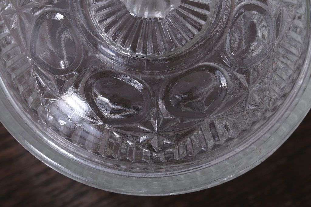 アンティーク雑貨　アンティーク　レトロなガラスのキャンディーポット2点セット