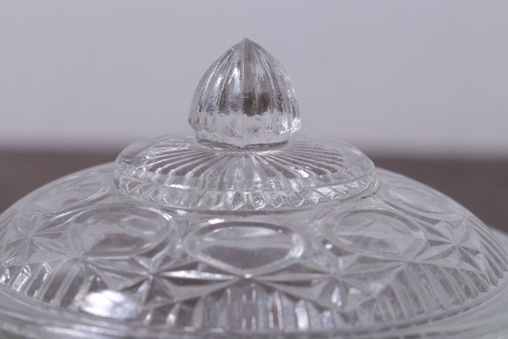 アンティーク雑貨　アンティーク　レトロなガラスのキャンディーポット2点セット