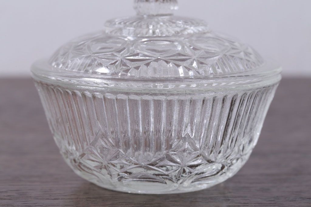 アンティーク雑貨　アンティーク　レトロなガラスのキャンディーポット2点セット