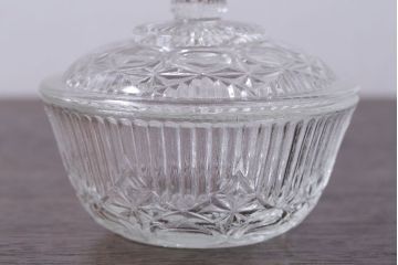 アンティーク雑貨　アンティーク　レトロなガラスのキャンディーポット2点セット