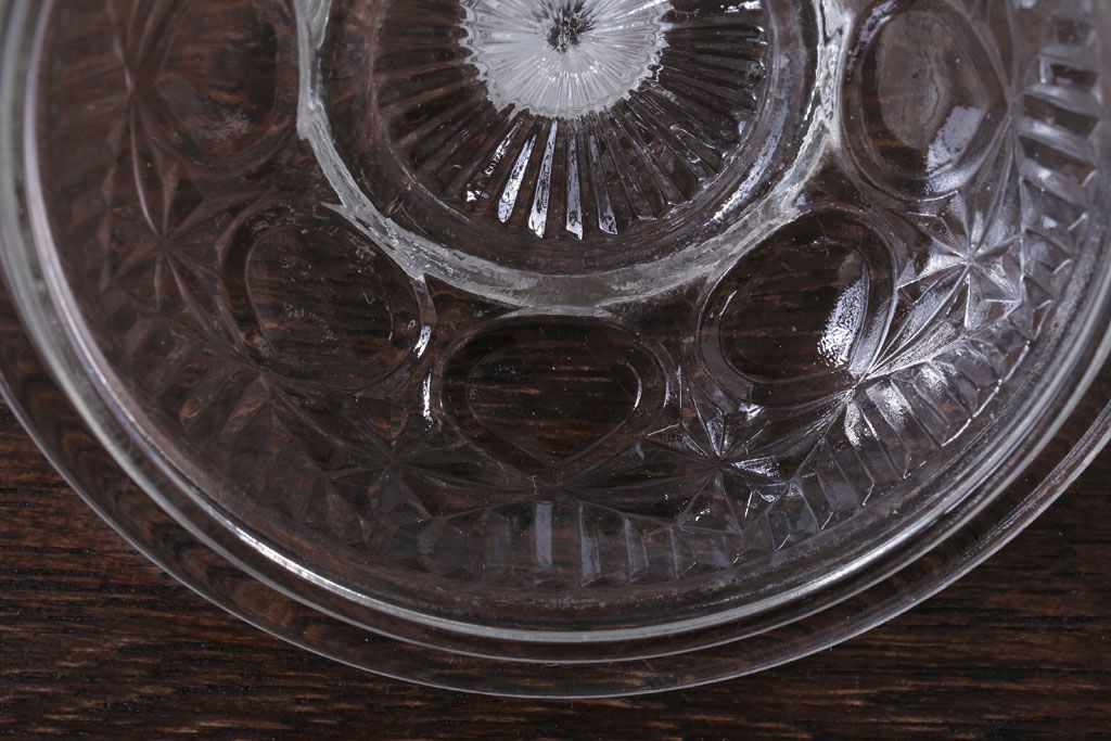 アンティーク雑貨　アンティーク　レトロなガラスのキャンディーポット2点セット