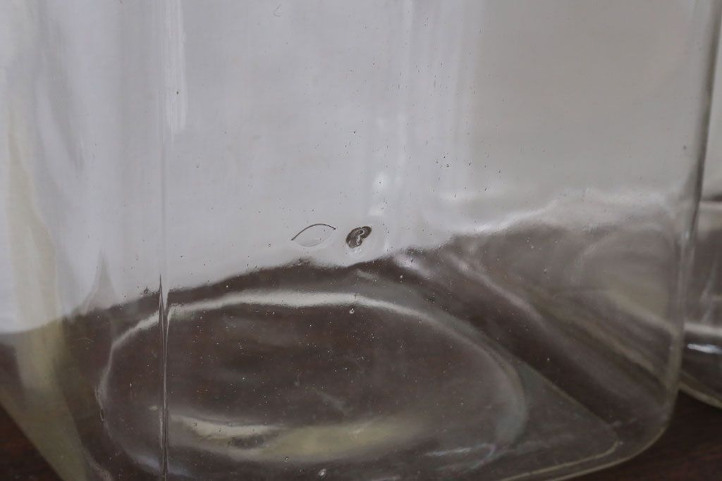 アンティーク雑貨　昭和レトロ　古い駄菓子屋のガラス瓶3個セット