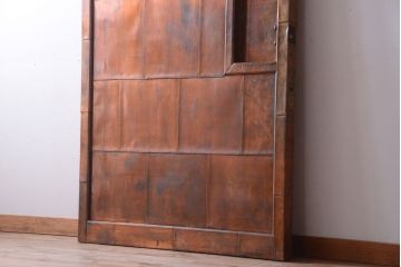 古民具・骨董　前面銅板のアンティーク蔵戸(玄関戸)