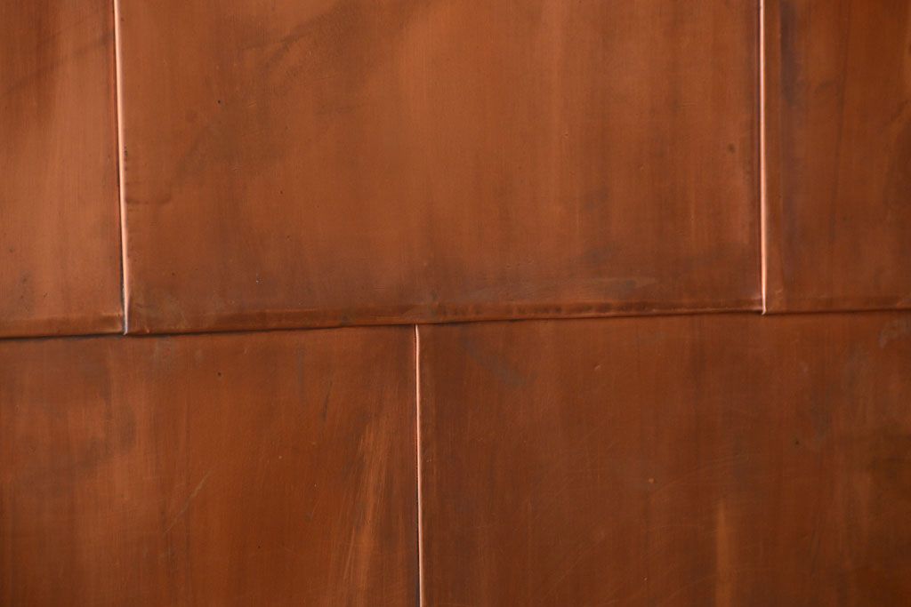 古民具・骨董　前面銅板のアンティーク蔵戸(玄関戸)