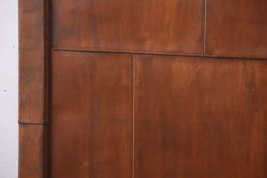 古民具・骨董　前面銅板のアンティーク蔵戸(玄関戸)