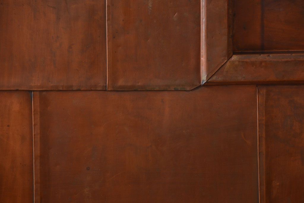 古民具・骨董　前面銅板のアンティーク蔵戸(玄関戸)