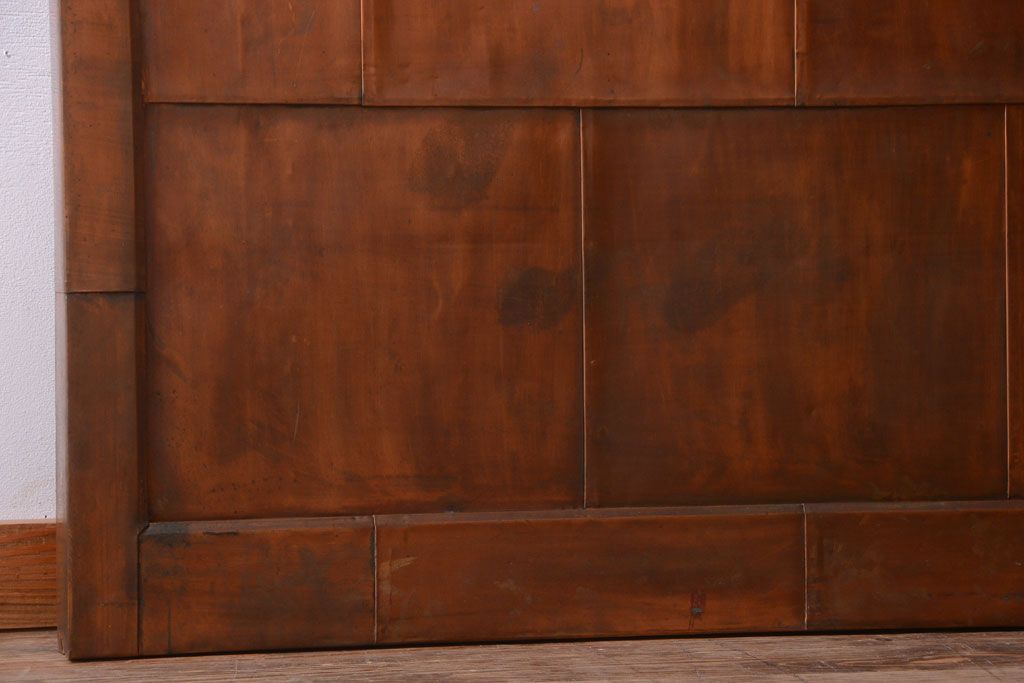 古民具・骨董　前面銅板のアンティーク蔵戸(玄関戸)