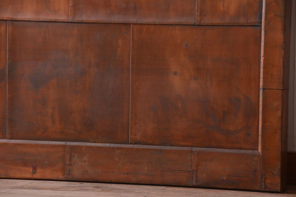 古民具・骨董　前面銅板のアンティーク蔵戸(玄関戸)