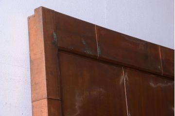 古民具・骨董　前面銅板のアンティーク蔵戸(玄関戸)