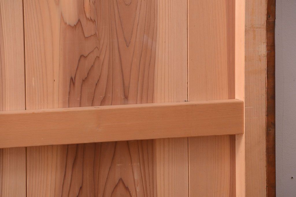 古民具・骨董　前面銅板のアンティーク蔵戸(玄関戸)