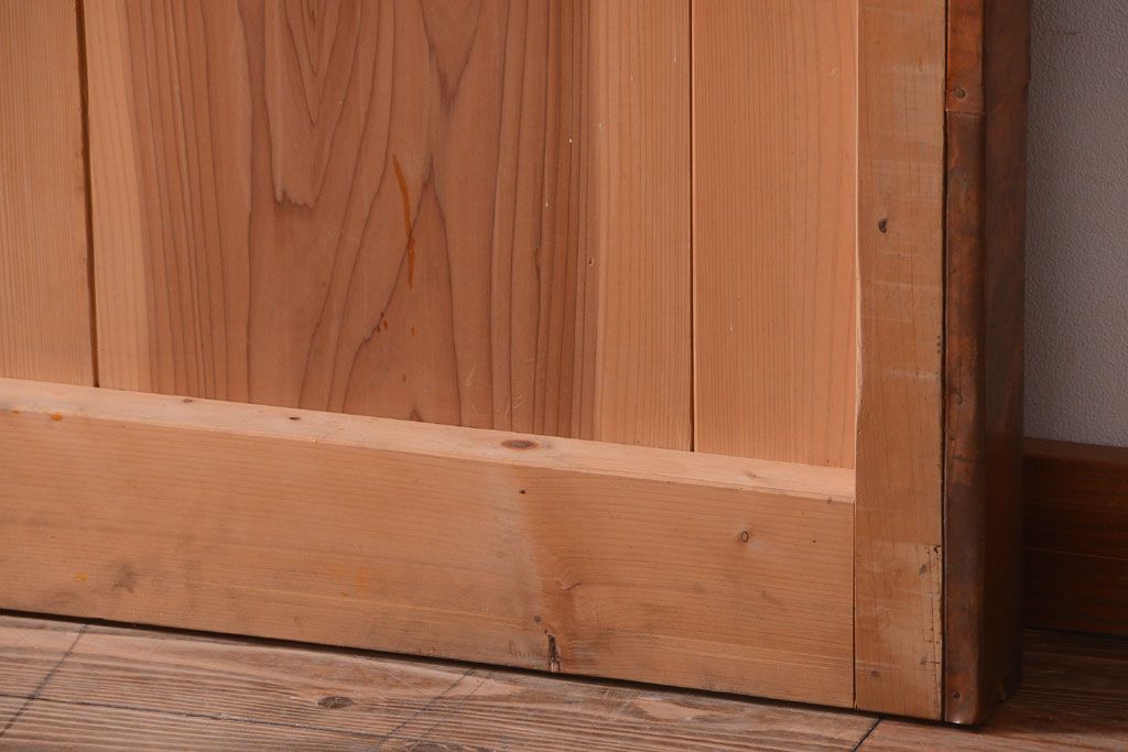 古民具・骨董　前面銅板のアンティーク蔵戸(玄関戸)