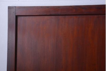 和製アンティーク　ダイヤガラス帯の古い木製引き戸4枚セット(ガラス帯戸)