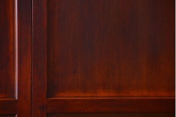 和製アンティーク　ダイヤガラス帯の古い木製引き戸4枚セット(ガラス帯戸)