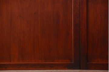 和製アンティーク　ダイヤガラス帯の古い木製引き戸4枚セット(ガラス帯戸)