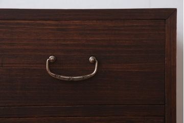 アンティーク家具　和製アンティーク　シンプルな衣装箪笥の鉄脚ローボード(ローチェスト)(1)