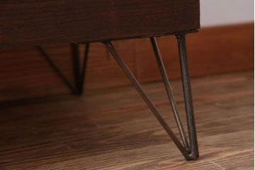 アンティーク家具　 和製アンティーク　シンプルな衣装箪笥の鉄脚ローボード(ローチェスト)(2)