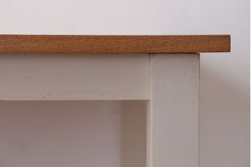 アンティーク家具　アンティークペイントレッグのダイニングテーブル(作業台)