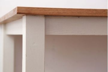 アンティーク家具　アンティークペイントレッグのダイニングテーブル(作業台)